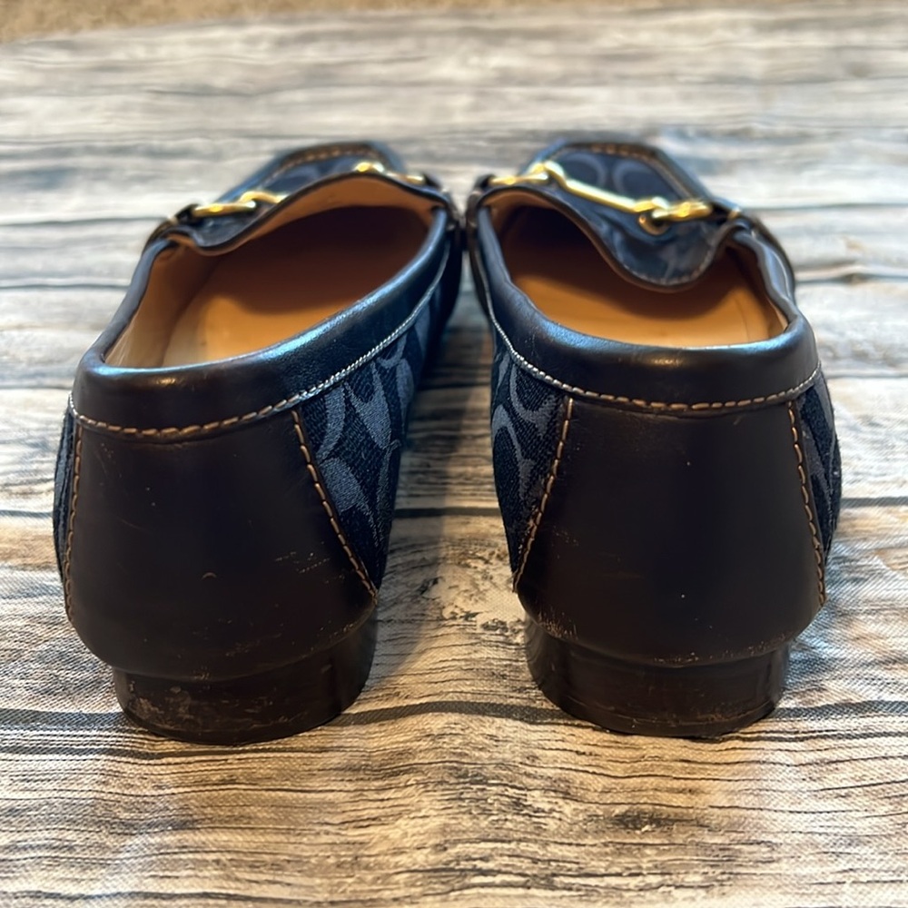 Coach Eve Horse Bit Signature Brown Loafers 7 - Picture 4 of 7